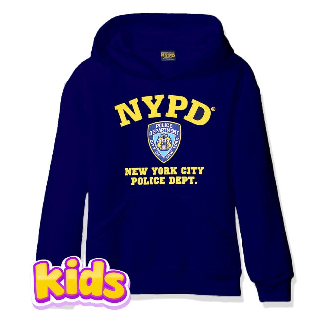 Kid's NYPD Hoodie Navy-Yellow (4 Sizes)