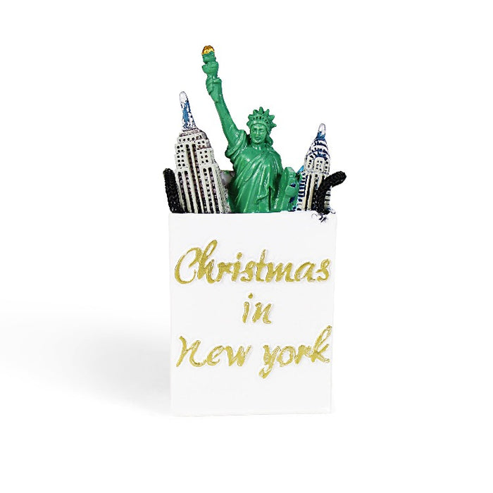 New York Monuments Gift Bag Christmas Ornament (1.5x3in)