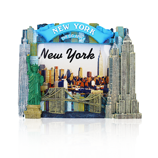 Manhattan "NEW YORK" Cityscape Sculpture NYC Picture Frame | New York City Souvenir | NYC Souvenir Travel Gift