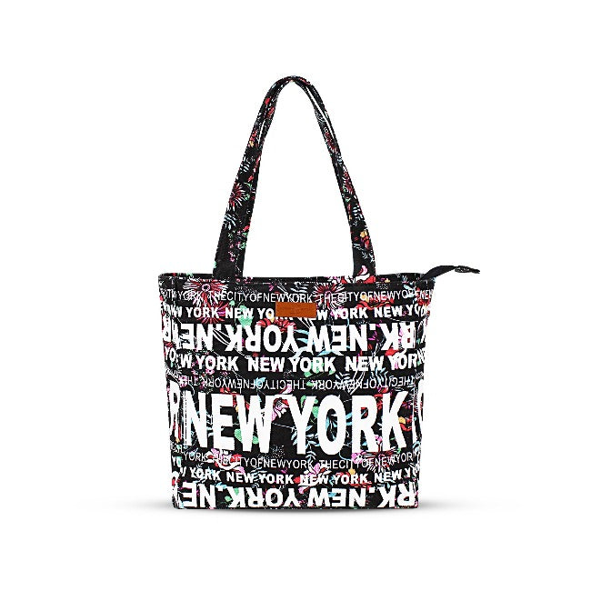 Floral "New York" Monogram Canvas New York Totebag | New York Bag | NY Purse (13x10in)