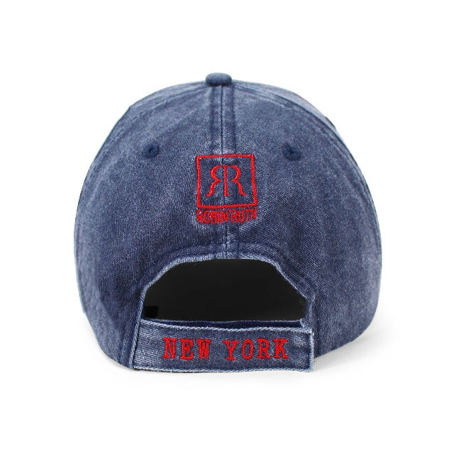 Denim Acid Wash Embroidered "New York" Hat | NYC Hat
