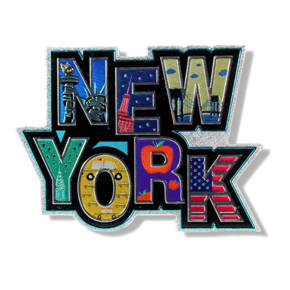 Staple Themes of New York Magnet | Vinyl Foil Holographic NYC Magnet
