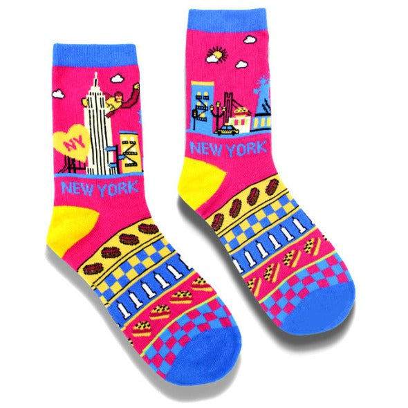 Monuments & Themes of New York Socks (3 Colors) | Fun NYC Socks