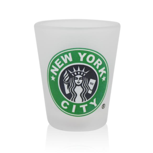 Frosted Starbucks Inspired "NEW YORK CITY" Shot Glass | New York City Souvenir | NYC Travel Gift