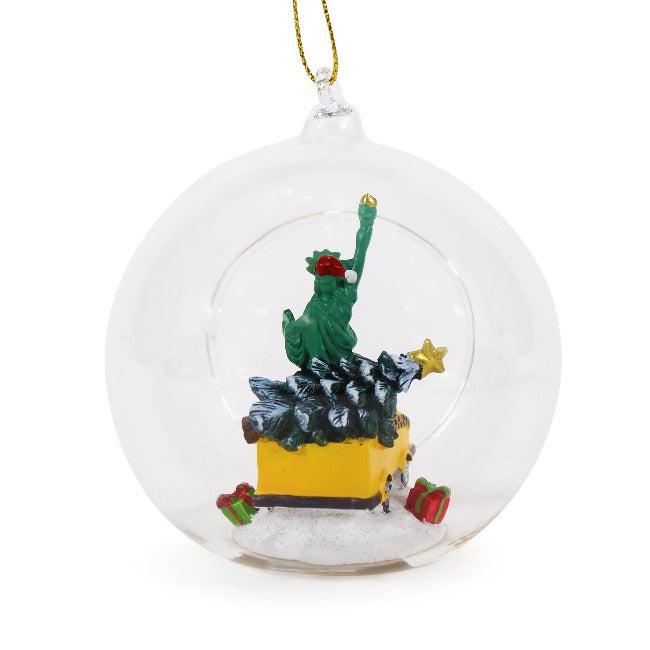 Glass Globe Statue of Liberty NYC Taxi Ornament (3 Sizes)