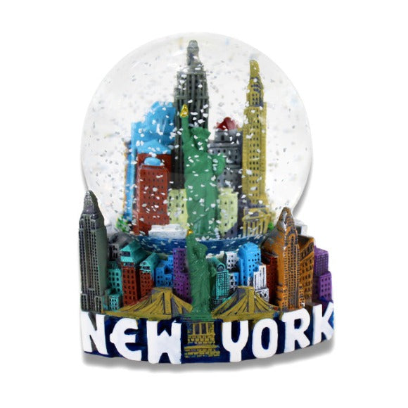 Brick Skyline of New York Snow Globe | Resin NYC Snow Globe (4 Sizes)