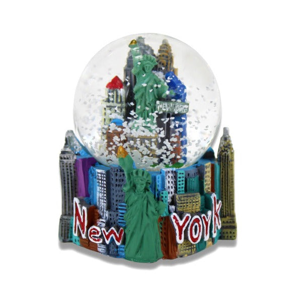 Many Monuments of New York Snow Globe | Resin NYC Snow Globe (4 Sizes)