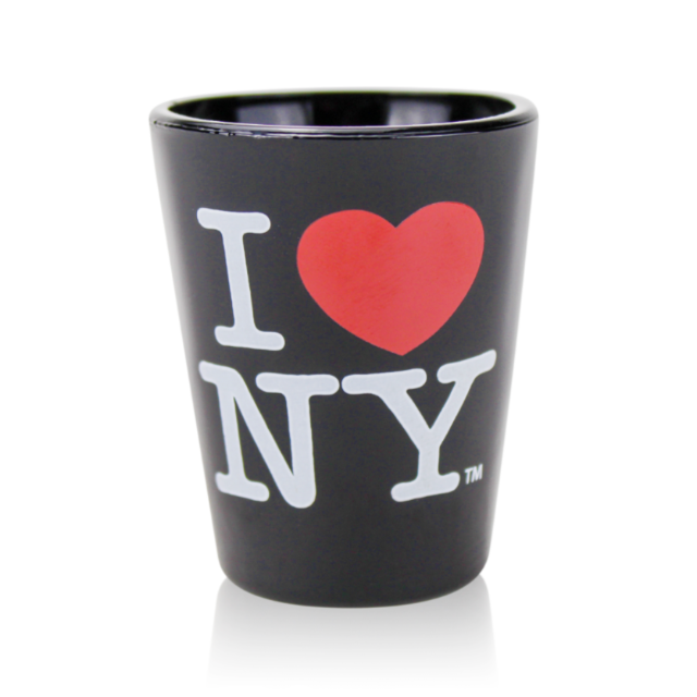 Black "I Love NY" Ceramic NYC Shot Glass | New York City Souvenir | NYC Travel Gift