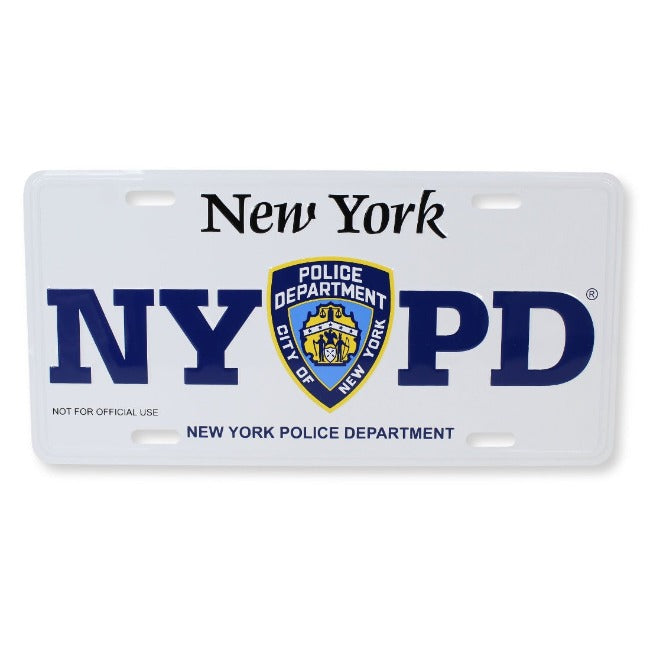 New York "NYPD" Grayscale License Plate | Collectible NYC Souvenir Plate