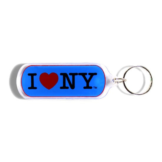 Oblong "I Love NY" Plastic Keychain | NYC Souvenir