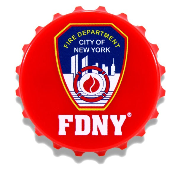 FDNY Seal Bottle Cap Bottle Opener Magnet | FDNY Merch