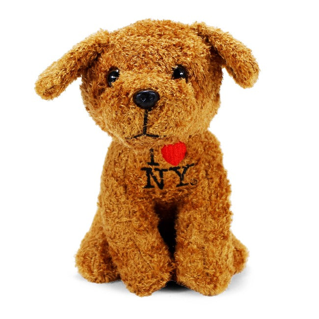 Stuffed Terrier Dog I Love NY Embroider (2 Sizes)