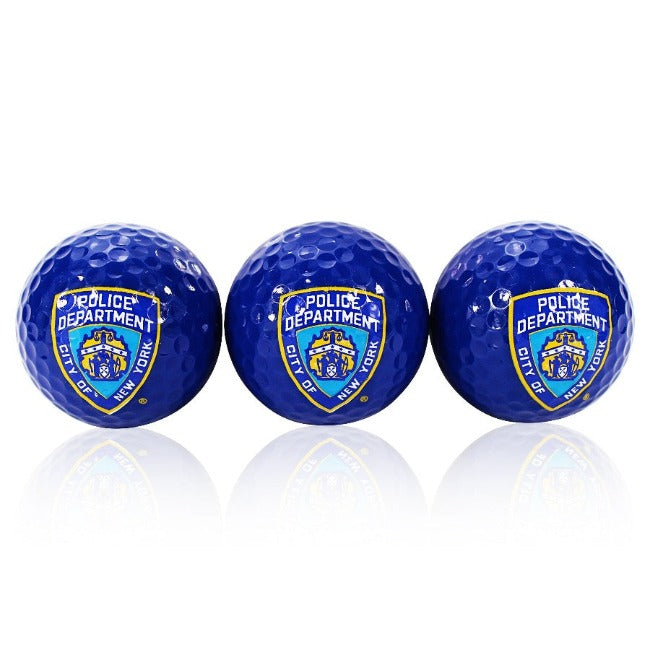 New York Police Department "NYPD" Themed Golf Ball Set | New York Souvenir Golf Balls (3 Count)