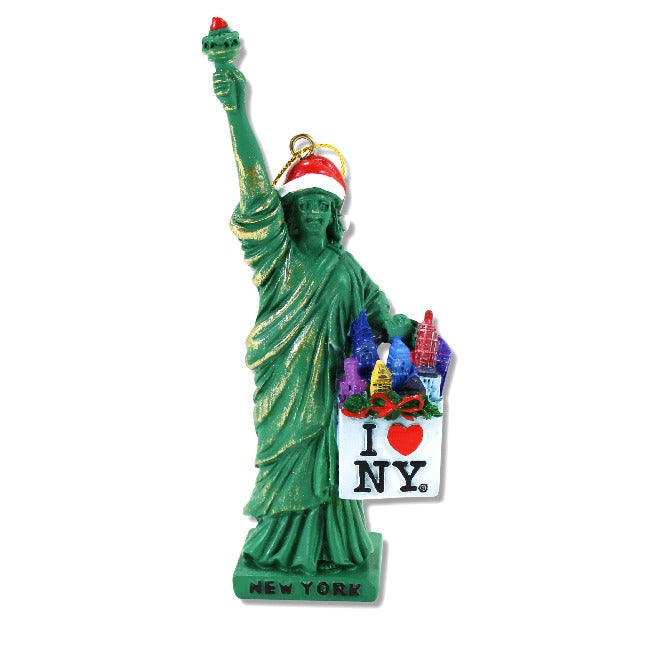 Poly Resin Statue of Liberty Ornament | I Love NY Ornament