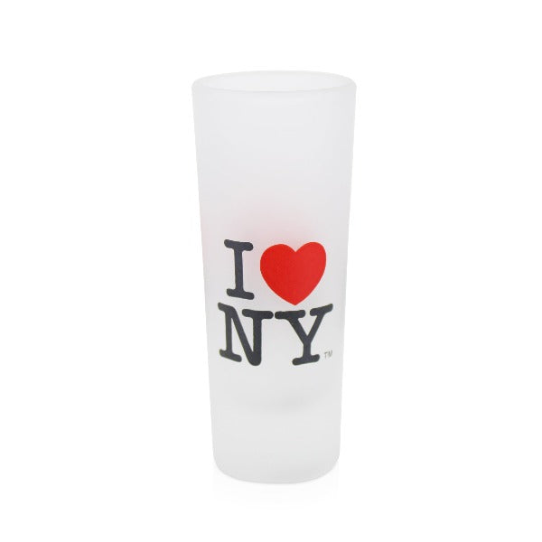 "I Love NY" Tall Frosted NYC Shot Glass | | I Heart NY Souvenir | I Love NY Gift
