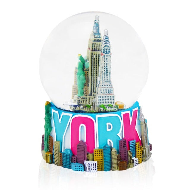 Pastel "NEW YORK" Skyline Snow Globe (2 Sizes)