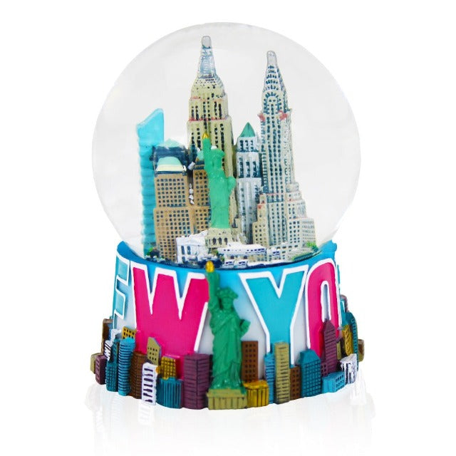 Pastel "NEW YORK" Skyline Snow Globe (2 Sizes)