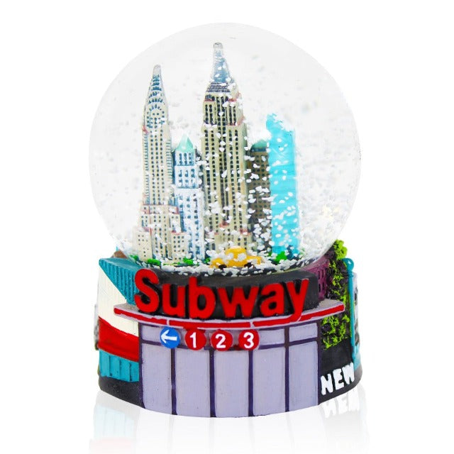 Subway "NEW YORK" Snow Globe | New York City Souvenir | NYC Travel Gift (2 Sizes)