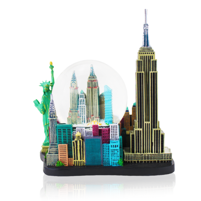 45MM or 65MM  4D-Base Cityscape "NEW YORK" Empire State Building Snow Globe
