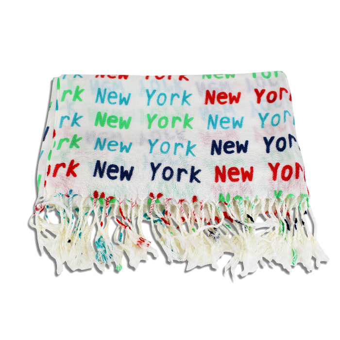 Pashmina Rainbow Tassel New York Scarf | Tassel NYC Scarf (2 Colors)