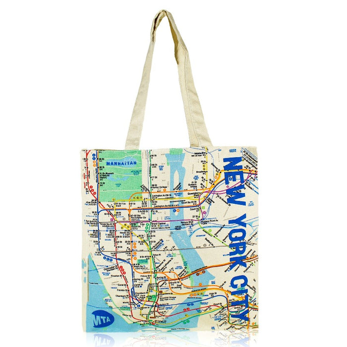 Official New York City MTA Tote Bag | Subway MTA Souvenir (2 Colors)