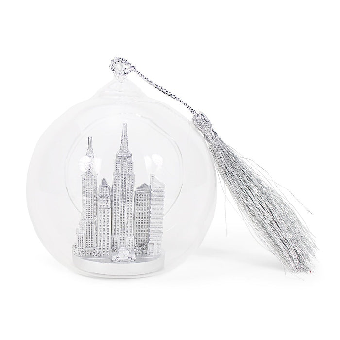 Ornate Glass Sphere New York Monuments Christmas Ornament (3 sizes)