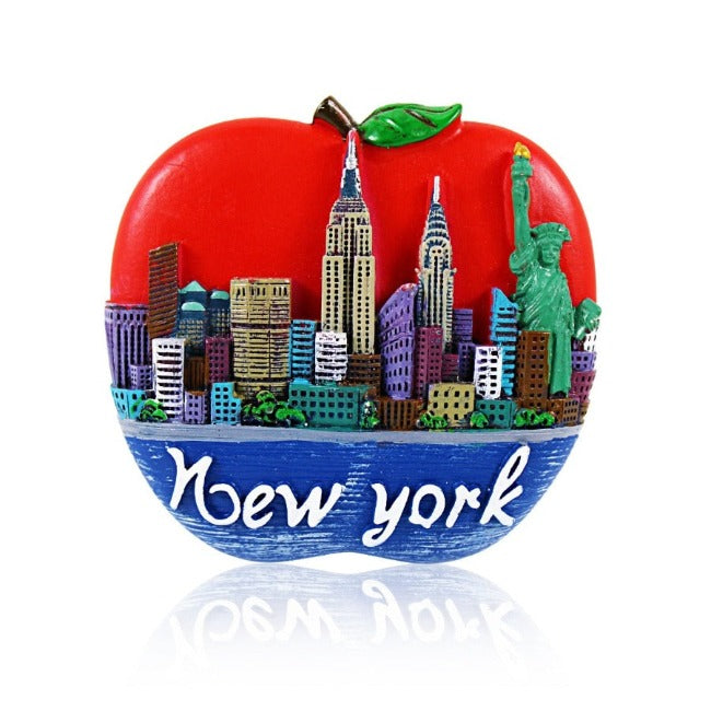 Big Apple "NEW YORK" Skyline Ceramic Fridge Magnet