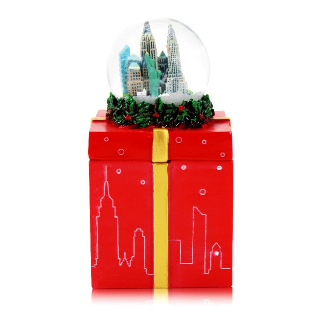 Reversible NYC Christmas Snow Globe Gift Box