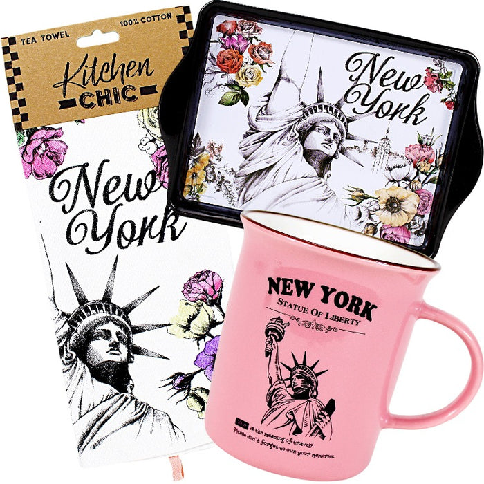 Floral Liberty Kitchen Combo New York Souvenir Gift Set