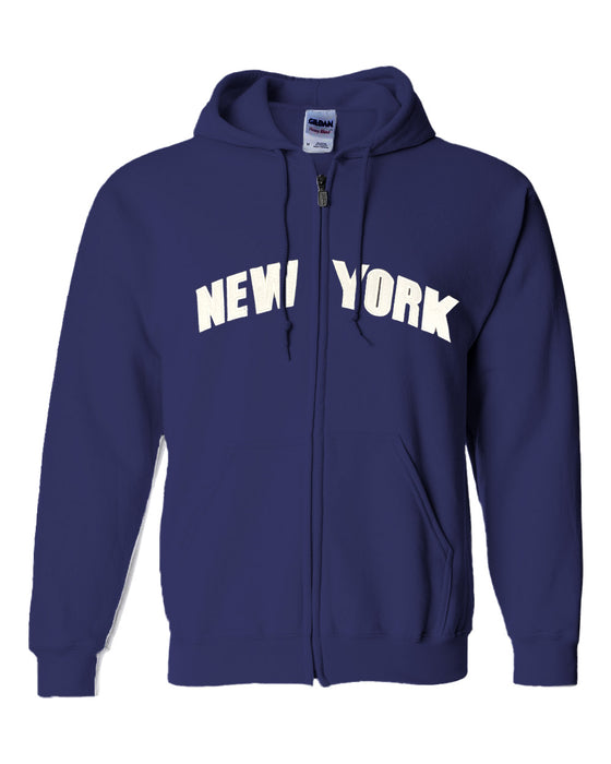 Embroidered Grayscale Zip-up New York Hoodie | NYC Hoodie (8 Colors)