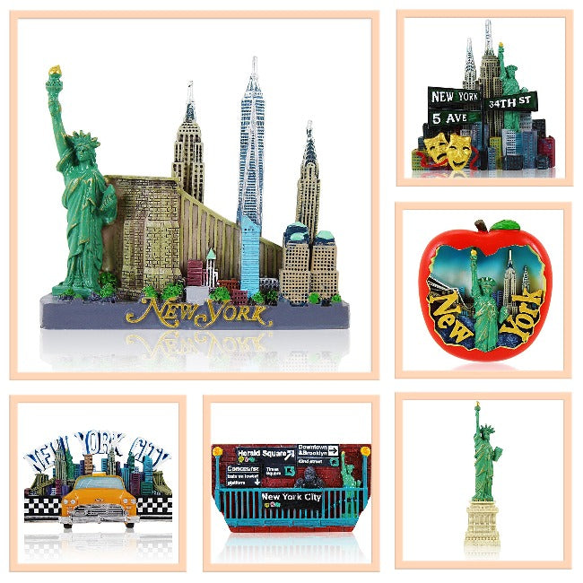 Poly Resin New York Magnet Gift Set | NYC Magnet 6-Piece Set