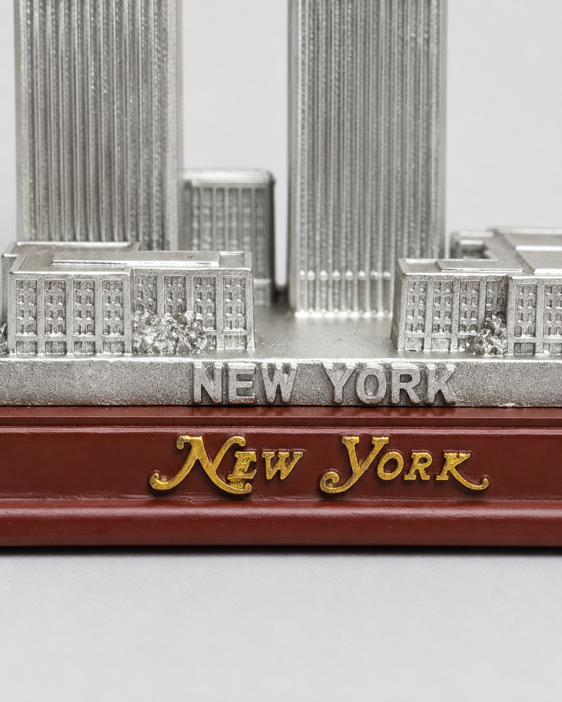 7" Signature Scale Twin Towers model lower architecture and base view