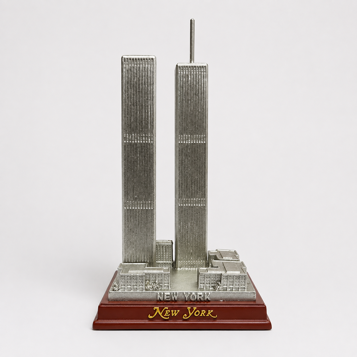 Twin Towers architectural model, 7" Signature Scale, front view