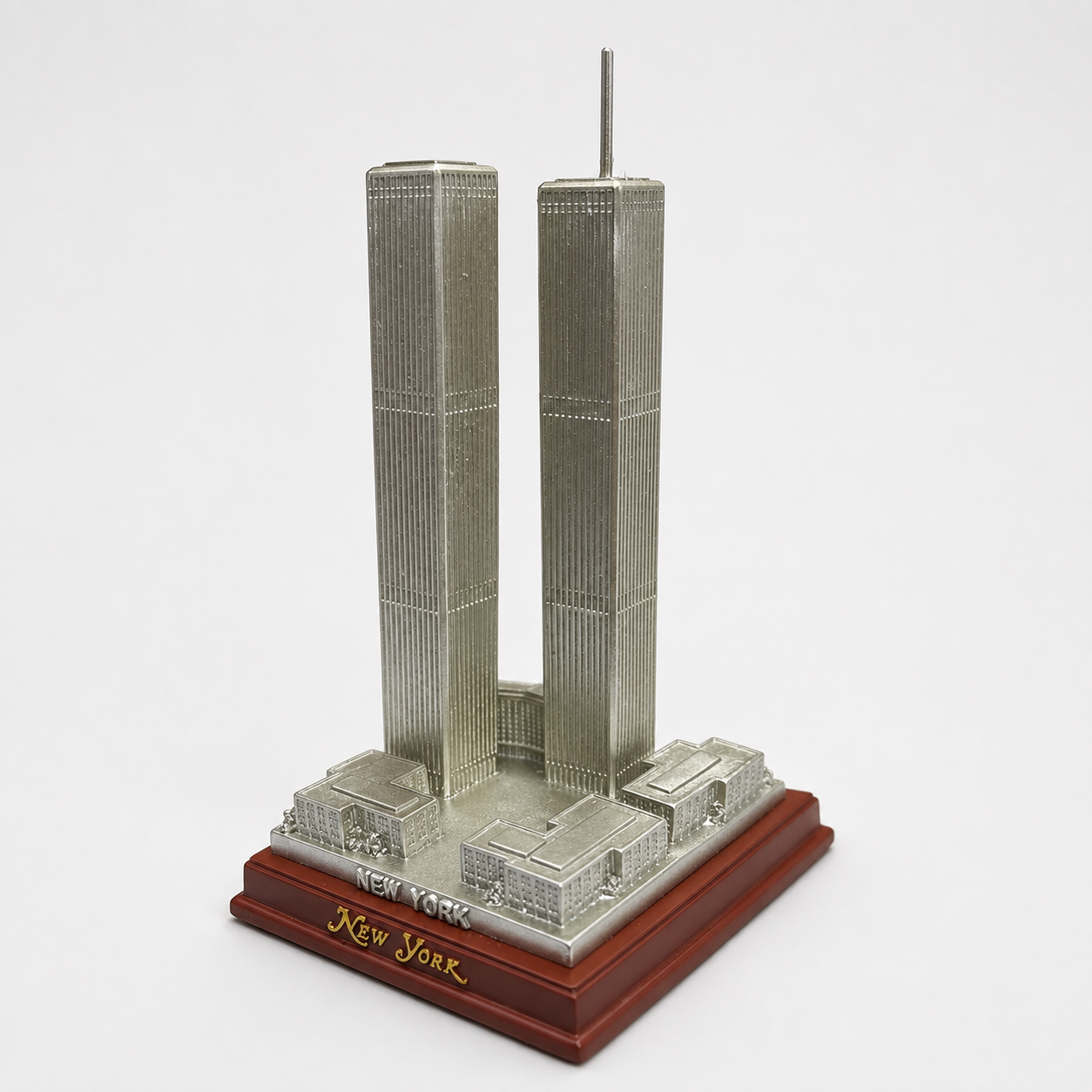 Twin Towers architectural model, 7" Signature Scale, alternate view